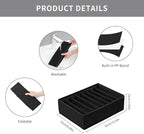 Qozary 4 Pack Drawer Organizers for Clothing, 8 Grids Foldable Closet Organizers and Storage Bins for Bedroom, Dresser Organi