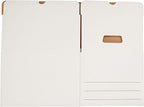 Amazon Basics Medium Duty Storage/Filing Boxes with Lid and Handles, Legal/Letter Size, 12-Pack, White, 16.2" L x 12.5" W x 1