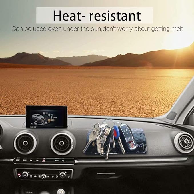 Sticky Dash Pad (4 Pack), Removable and Traceless Car Dashboard Mat with Heat Resistant, Sticky Non-Slip Dashboard Gel Pad fo