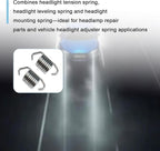 4-Pack Compatible Universal 459461 Left & Right Headlamp Adjustment Spring, Headlight Leveling Spring, Replacement Headlight Tension Spring, Auto Headlamp Mounting Spring, Headlamp Spring Kit