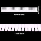 30Pcs Adjustable Drawer Organizer, White Plastic DIY Grid Drawer Dividers, 15.75x1.97x0.1in, for Socks, Underwear, Makeup, Co