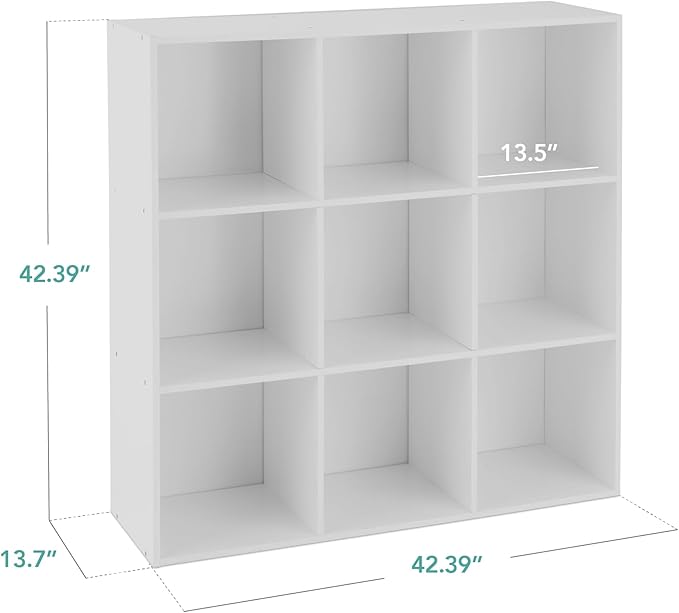 Best Choice Products 9-Cube Storage Organizer, 13.5in Shelf Opening, Bookcase, Display Shelf, Customizable w/ 3 Removable Bac