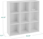 Best Choice Products 9-Cube Storage Organizer, 13.5in Shelf Opening, Bookcase, Display Shelf, Customizable w/ 3 Removable Bac