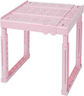 Locker Organizer Shelf， Adjustable Width and Height, Ideal Locker for School, Office, and Gym Lockers… (Pink)
