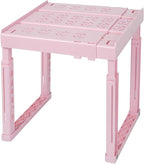 Locker Organizer Shelf， Adjustable Width and Height, Ideal Locker for School, Office, and Gym Lockers… (Pink)