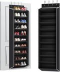 REGELETO 10 Tiers Large Size Over the Door Shoe Organizer Storage, Hanging Shoe Rack for Door with Deep Pockets, Fit 20 Pairs