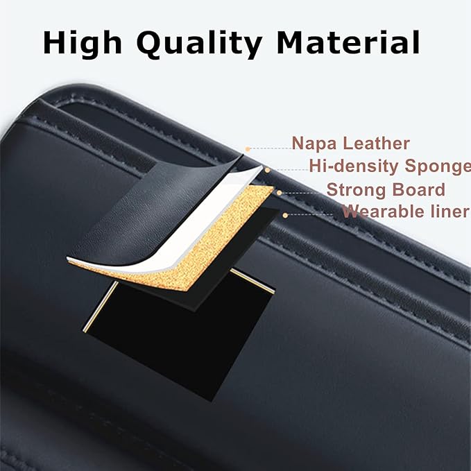 Leather Car Seat Gap Filler Organizer and Storages Blocker Automotive Accessories Universal for Car SUV Truck Fill The Gap Between Seat and Console Stop Things from Dropping Pack of 2