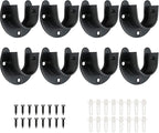 8 Packs Stainless Steel Closet Rod End Supports 1 Inch Wardrobe Bracket Heavy Duty Closet Pole Sockets Flange Rod Holder, U-S