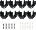 8 Packs Stainless Steel Closet Rod End Supports 1-1/3 Inch Wardrobe Bracket Heavy Duty Closet Pole Sockets Flange Rod Holder,