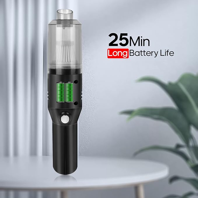 Portable Mini Car Vacuum Cleaner, High Power Cordless(400g) Handheld Rechargeable Vacuum Cleaner for Desk V06