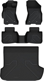 LASFIT Floor Mats & Cargo Mat Fits for Subaru Outback 2015-2019, All Weather TPE Custom Fit Easy Clean Durable No-Curling Car Accessories for Outback 2019-2015 Floor Liners & Trunk Liner, Black