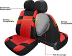 Pariitadin Car Seat Covers Full Set, Washable and Breathable Premium Cloth Automotive Vehicle Seat Cover for Car Interior, Un
