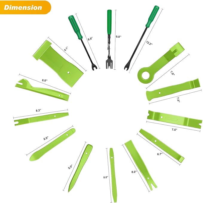 GOOACC 40Pcs Trim Removal Tool,Auto Terminal Removal Key Tool,Auto Clip Pliers Stereo Removal Tools,Car Upholstery Repair Rem