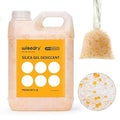 wisedry [ 5 LBS ] Silica Gel Beads Reusable Color Indicating Rechargeable Desiccant Bulk with 10 Pcs Organza Drawstring Bags