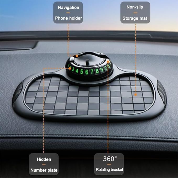 Multifunctional Car Dashboard Phone Holder Gery Car Anti Slip Mat Phone Holder for Sunglasses Storage Multi Function Interior
