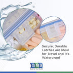 GMS 12 Compartment Vitamin Pill Organizer - Large Size Suitable for Multiple Supplements & Tablets - Safe, Secure Design with