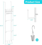 VITVITI Over the Door Hat Rack Organizer, 4 Tier Cowboy Baseball Cap Hat Rack for Door Wall Mounted, Metal Over Door Hanging 