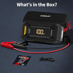 Acmount P120 Car Battery Jump Starter Portable, 7000A 12V Car Jumper Starter with Jump Box (All Gas/10.0L Diesel), LCD