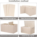 Extra Large Toy Box 167L, Sturdy Toy Storage Chest Organizer Bin Baskets with 2 Removable Divider for Boys, Girls, Kids, Nurs