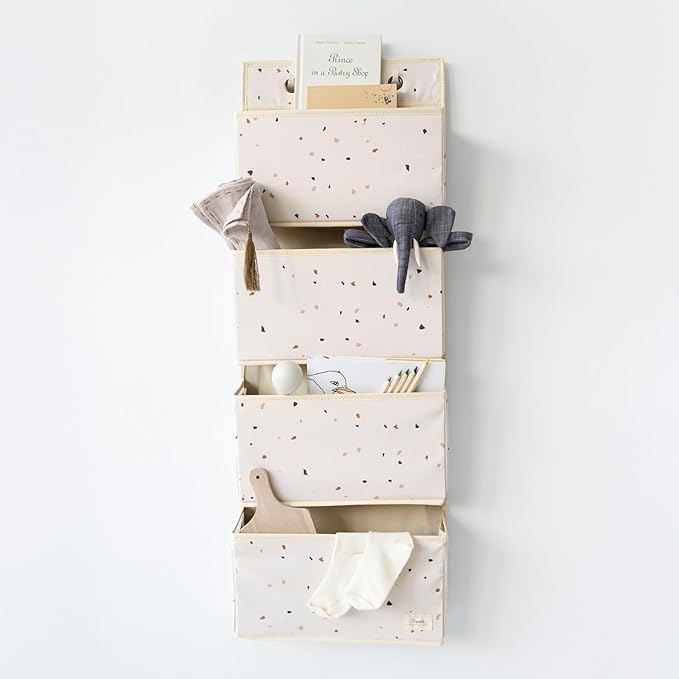 3 Sprouts Over the Door Organizer -Hanging Baby Organizers & Storage with 4 Large Pockets & 2 Hooks for Baby Clothes, Toy, St