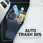 Car Trash Can 1.4 Gallon with Stability Flap & Magic Strips — No-Tip Leakproof Car Garbage Bin for Car Floor, Mats, Front or Back Seat, SUV, Truck, Van, Vehicle Interior Organizer (Gray)