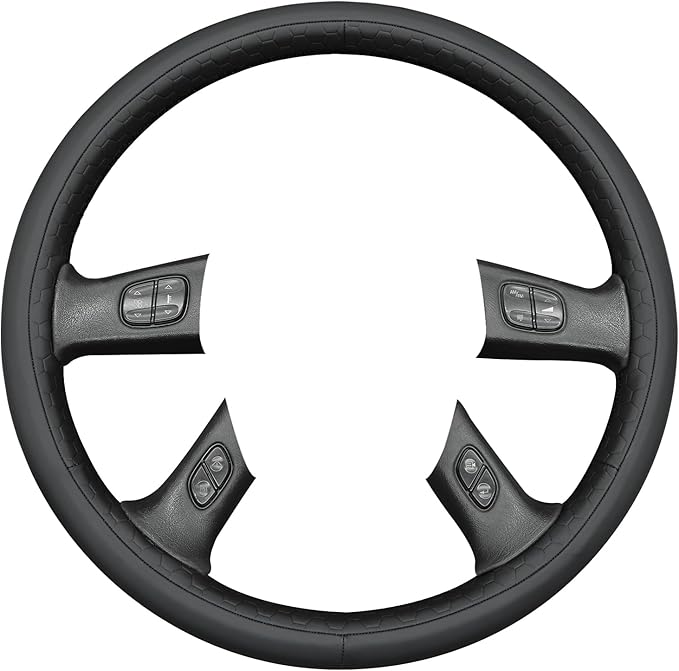 MEWANT Steering Wheel Cover for Chevy Silverado 1500/2500 / 3500 2003-2006 / Silverado 1500 2500HD 3500 Classic/Trailblazer Hand-Stitched Microfiber Leather Steering Wheel Wrap