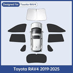 8pcs Car Window Shades for Toyota RAV4 2019-2025, Full Car Window Covers for Privacy, Sunshades for RAV4 Front Rear Windshield Side Windows to Block UV and Protect Privacy