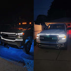Car Hood Light Strip,White 71 Inches Dynamic Car LED Strip Lights,Turn Signal Lamp,Waterproof IP66 DRL Compatible with Dodge Ram 1500 2500 GMC Sierra 1500 2500 Chevy Silverado 1500 2500