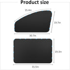 Car Curtains for Side Window - 2 Pcs Back Privacy Sun Shades Magnetic 100% Block Light Car Window Covers with Cooler Feeling (dexterous, back-2pcs)