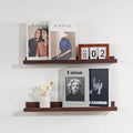 NEXHOME PRO Floating Shelves for Wall Set of 2,24 Inches Picture Ledge Shelf, Kids Bookshelf Wall Mounted for Living Room Bed