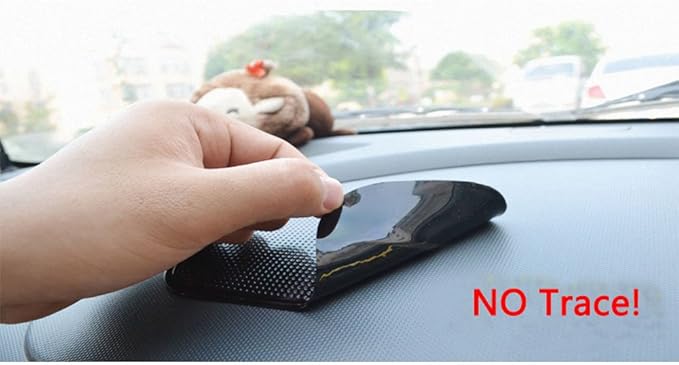 Car Dashboard Sticky Pad, 5-Pack Anti-Slip Dash Mat Upgraded Bigger and Thicker, Non-Slide Phone Mat for Radar Detector, Keys