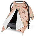 Rquite Car Seat Cover Baby, Carseat Covers Baby Girl, Winter Infant Car Seat Cover, Warm Minky Car Seat Canopy, Baby Carrier 