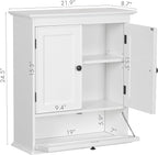 Spirich Bathroom Cabinet Wall Mounted, Small Bathroom Wall Cabinet Over Toilet, Medicine Cabinet Organizer with Doors and Adj