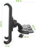 Cellet Car CD Slot Tablet Holder Mount, and Smartphones Compatible for iPad, Air, Pro, mini, Galaxy Tab, Kindle Fire, Surface, Nintendo Switch, Chromebook, iPhone, Samsung Galaxy, Moto, Google Pixel