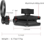 Magnetic Phone Holder Base for RAM Mounts, 1" (25mm) Ball Mount with Medium Aluminum B Size Double Socket Arm, Compatible with Magsafe iPhone 17/16/15/14/13/12 Series
