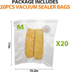 20PCS ATOSUN Vacuum Sealer Bags for Food, upgraded Air Valve, BPA -Free Vacuum Sealing Food Storage Bags, Reusable Sous Vide 