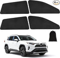 ZATOOTO Car Window Shades for Toyota RAV4 2019-2024, Custom Fit Suede Car Window Covers for 100% UV & Privacy Protection, Heat Insulation, 4 Packs Side Window Sun Shade for Family Travel, Baby, Pets