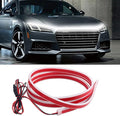 Hood Light Strip, TEKSHINNY 79 Inches Flexible Exterior Car LED Strip Lights Waterproof Car Led Light Daytime Running Light Strip for Cars, Trucks (White)