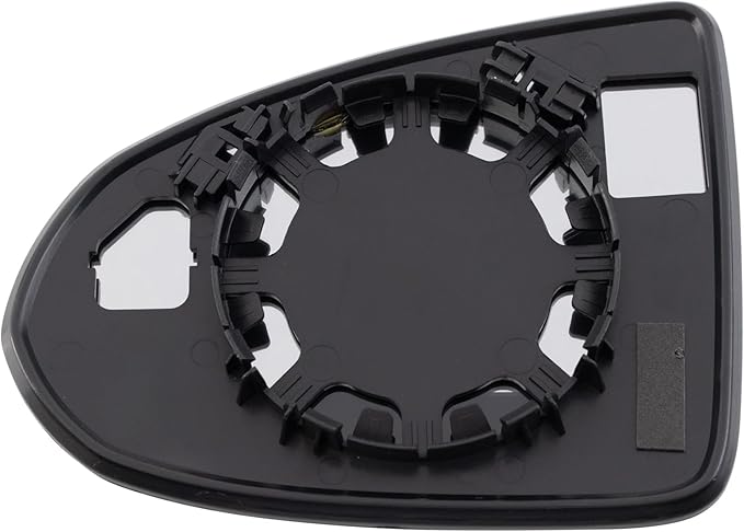 TRQ Right Heated Convex Mirror Glass Snap On Clear Compatible with 2020-2022 Hyundai Sonata HY1325146