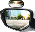 Blind Spot Mirrors adjustable Rearview Mirror Baby Car Mirrors,Strong Adhesive HD Glass Convex,stick on Side mirror or inner mirror or anywhere else (Black frame, 1 PC)