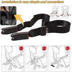 Strap Pads Compatible with 1 Pcs Universal ISOFIX Kids Seat Car Fixing Straps Covers with Latch Interface Accessory Cover Set (Black)