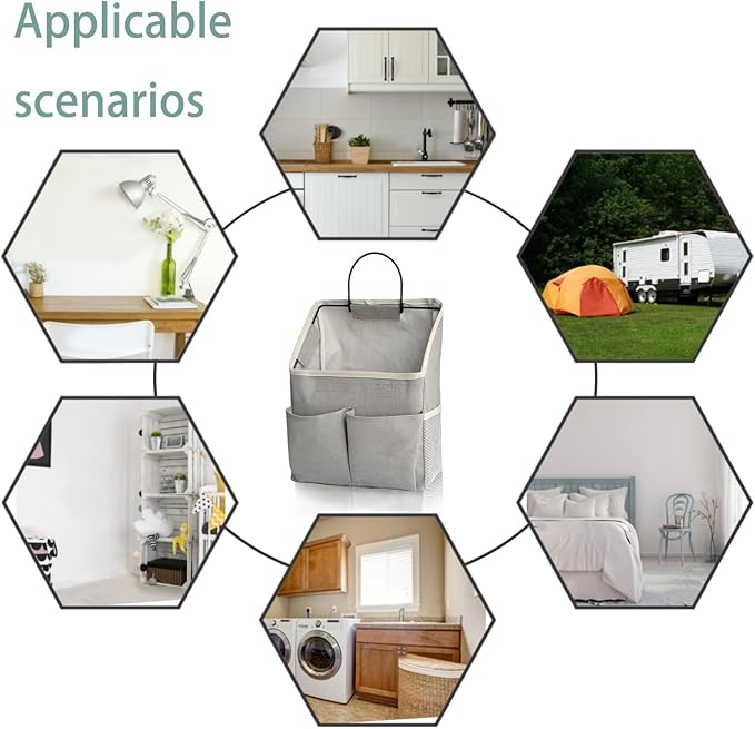 4pcs Wall Hanging Storage Bag,Wall Hanging Organizer bags with Pockets, Wall Organizer Storage for Dormitory Bathroom Bedroom