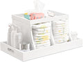 Diaper Caddy Organizer, Changing Table Organizer, Wooden Diaper Organizer for Nursery, Baby Diaper Storage Organizer with Rem
