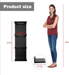 4-Tier Wall Shelf Unit with RGB Lights, Floating Lack Shelf for Home Decor, Wall Mounted Vertical Display Shelf for Bedroom L