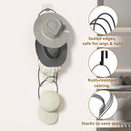 LINFIDITE 15 Pack Hat Rack Hanger Holder Organizer Closet Hanging Baseball Cap Display Storage Rack for Scarves Handbags Towe