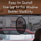 Car Window Shades - Certified 99.79% UVA & 99.95% UVB Sun Protection. Award Winning car Sun Shade for Side Windows. 4 Pack Transparent Shades 22" x 14" - Car Accessories Interior by Kinder Fluff