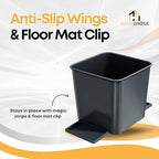 Car Trash Can for Vehicles Leakproof Compact Garbage Bin w/Stability Flap, Anti-Slip Base, Portable Trash Holder for Cars, Trucks, SUVs, Minivans (Gray, Small)