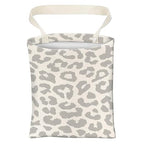 Car Trash Can, Cute Car Trash Bag, Hanging Car Organizer and Storage Bag, Trash Bin for Car Accessories, Vehicle, Travelling, Camping Gray White Leopard