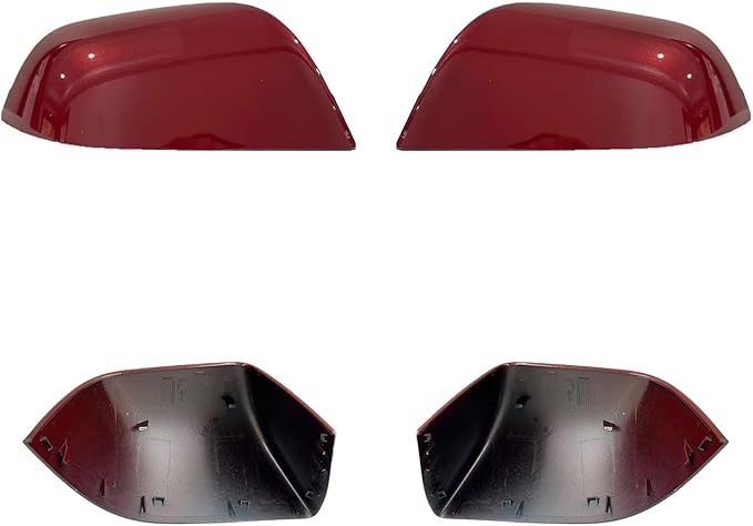 Compatible with Tesla Model 3 Side Mirror Cover Replacement 2017 2018 2019 2020 2021 2022 2023 2024, Left & Right Side Rearview Mirror Cover Cap for Model 3 Accessories(red) 2pcs