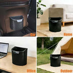 Car Trash Can Leakproof Garbage Can for Car Hanging Back Seat PU Leather Vehicle Trash Bin Removable Liner for Travel Road Trip